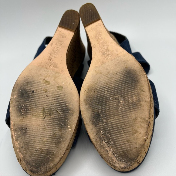 Charles David Women Blue Wedge Sandal US 8.5 - Picture 14 of 14